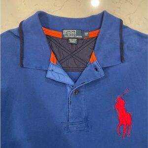Polo Ralph Lauren Blue Polo Shirt with Red Logo 3XB